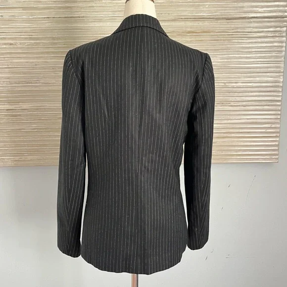 Vintage 100% Wool Pinstriped jacket blazer size 8 - Picture 10 of 13
